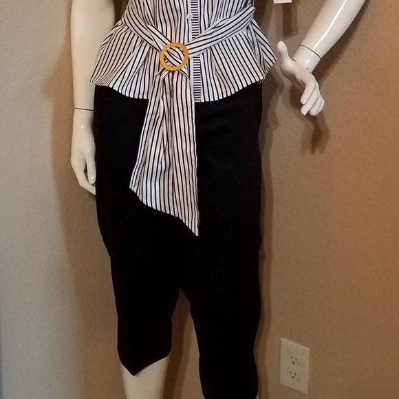 Talbots Petite Black Embroidered Capris - Picture 8 of 13